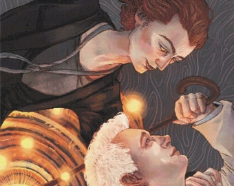 On Our Side Licenced Full Coverage Cross Stitch Pattern | Good Omens | Pattern Keeper Compatible