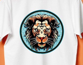 Lion Graphic Tee: Spirit Animal T-Shirt, Jungle Cat Design