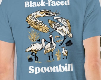 Black-faced Spoonbill T-Shirt: Birdwatcher Gift, Nature List Tee