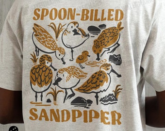 Spoon-billed Sandpiper T-Shirt, Birdwatcher Gift SAVING SPOONIE