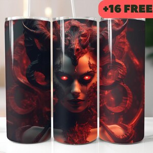 3D Tumbler Diablo Monster 20 oz Skinny Tumbler Diablo Sublimation Design Template  Straight Design Digital Download PNG