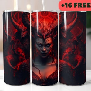 3D Tumbler Diablo Monster  20 oz Skinny Tumbler Diablo Sublimation Design Template  Straight Design Digital Download PNG