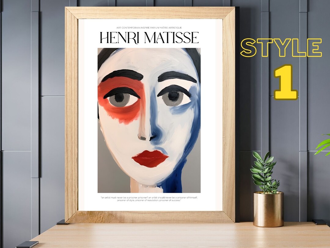 Henri Matisse Style Poster Henri Matisse Wall Art Henri Etsy
