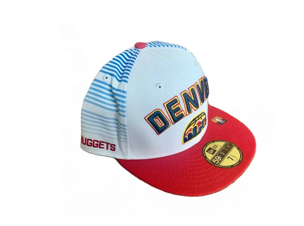 Denver Nuggets Hat 7-1/2 New Era 59FIFTY Fitted City Edition Red White ...