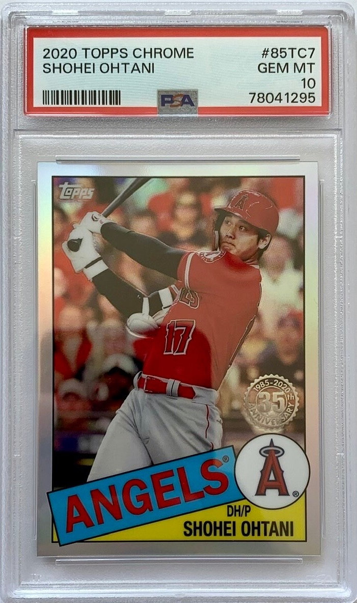 大谷翔平 2020 TOPPS CHROME PSA 10 Shohei Ohtani PSA 10 2020 Topps Chrome Baseball at Bat Los Angeles