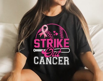 Strike Out Cancer Breast Cancer Awareness Shirt Baseball - Etsy