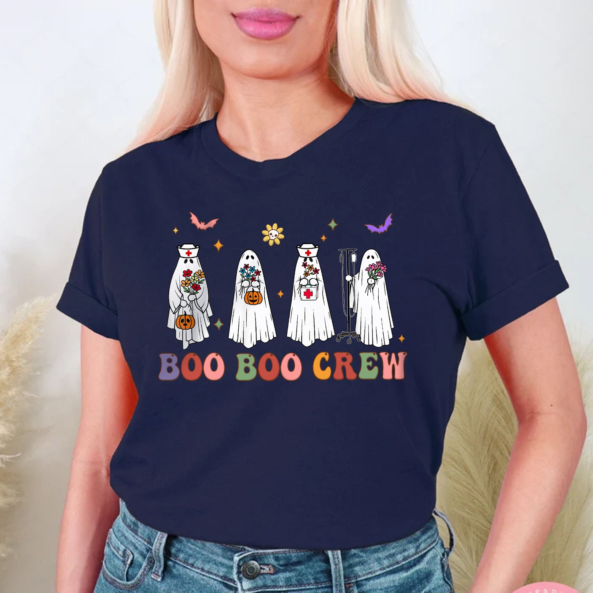 Discover Halloween ER Nurse Shirt, Halloween Nurse Shirt,ER Boo Crew Funny ER Ed Nurse Tech Shirt,Emergency Room Rn shirt, Emergency Department Gift