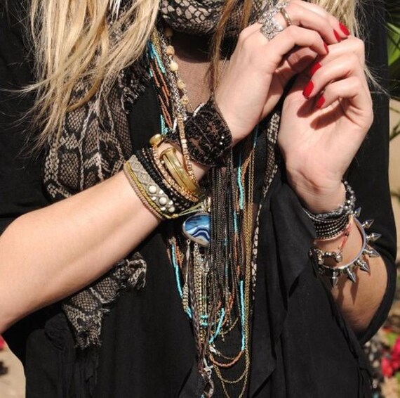Necklace from the top brand Chan Luu made of silk straps with tassels