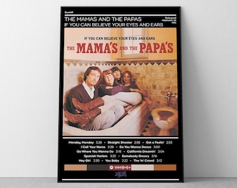 The Mamas and The Papas Poster | If You Can Believe Your Eyes and Ears Poster | Rock Music Poster | Album Cover Poster | Music Poster Gift
