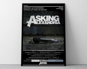 Asking Alexandria Poster | Stand Up and Scream Poster | Rock Music Poster | Album Cover Poster | Music Poster Gift | Wall Decor | 4 Color