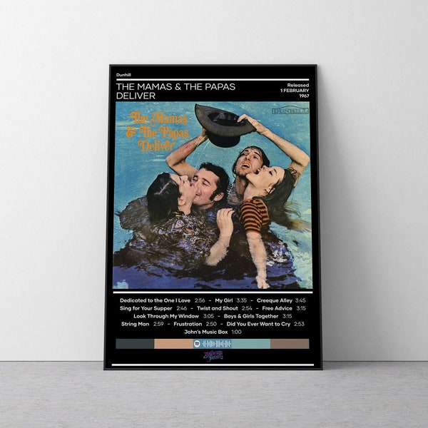 The Mamas & The Papas Poster | Deliver Poster | Rock Music Poster | Album Cover Poster | Music Poster Gift | Wall Decor | 4Color | RoomDecor