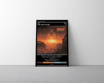 Dio Poster | The Last in Line Poster | Rock Music Poster | Album Cover Poster | Music Poster Gift | Wall Decor | 4 Color | Room Decor