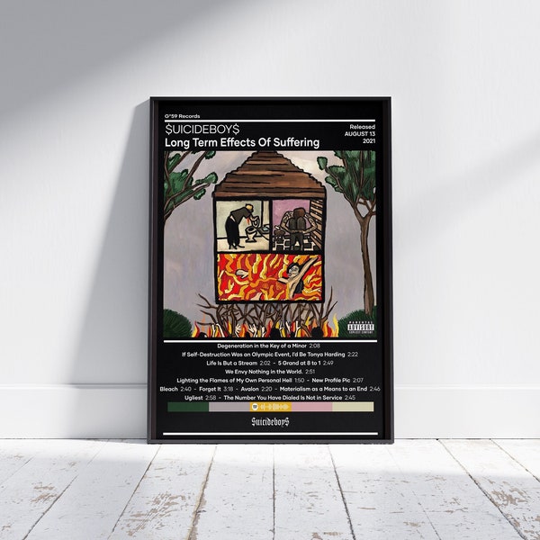 SuicideboyS Poster | Long Term Effects of Suffering Poster | Music Poster | Album Cover Poster | Music Poster Gift | Wall Decor | Hiphop