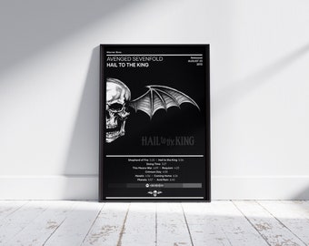 Avenged Sevenfold Poster | Hail to the King Poster | Metal Music Poster | Album Cover Poster | Music Poster Gift | Wall Decor | 4 Color