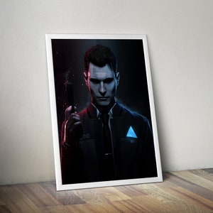 Detroit: Become Human Poster | Connor Poster | Gaming Poster | Video Game Poster | Gamer Poster Gift | Wall Decor | Game Print | Room Decor