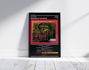 Slayer Poster | Seasons in the Abyss Poster | Metal Music Poster | Album Cover Poster | Music Poster Gift | Wall Decor | 4 Color | Print