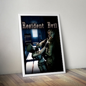 Resident Evil 1 Poster | Resident Evil Video Game Poster | Gaming Poster | Game Poster | Gamer Poster Gift | Wall Decor | Game Prints