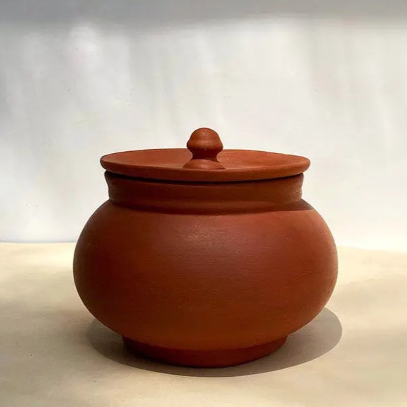 Unglazed Clay Yogurt Pot, Earthen Kadai, Indian Clay Pot for Serving, Dahi Handi, Curd, Curry