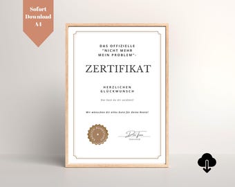 Farewell gift pension PDF A4 | funny gift for retirement | certificate pension | farewell gift retirement colleague | pension certificate
