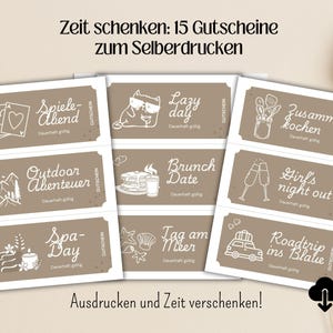 Voucher time instead of stuff PDF to print | Vouchers for girlfriends | Gift voucher time together instead of money | for best friend
