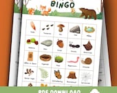 Wald Bingo für Kinder zum drucken | PDF Download | Wald Kindergeburtstag | Natur Bingo für Kinder von 5-11