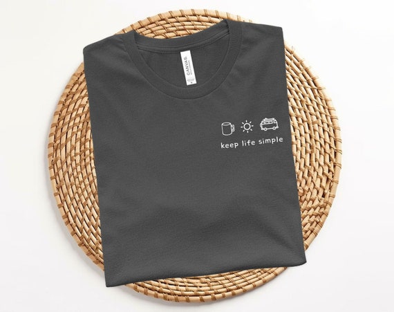 Van Life T Shirt With Minimalist Design Van Life T Shirt With Minimalist Design
