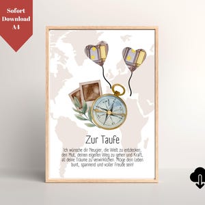 Regalo de dinero de bautismo para niñas y niños | Dicho de bautismo de regalo de dinero | Plantilla imprimible para empacar dinero bellamente | PDF A4