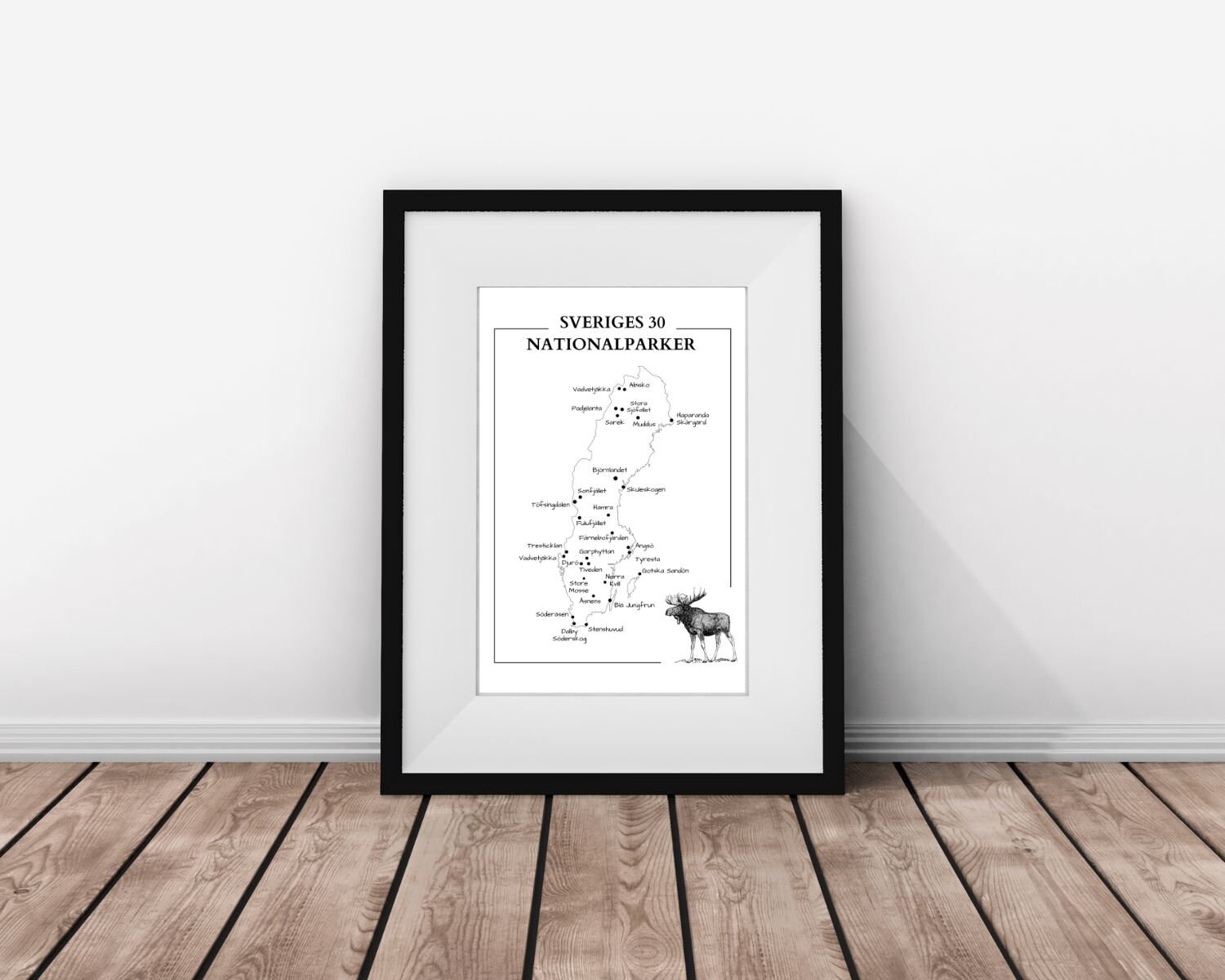 Sweden Poster | Sweden's National Parks | Sweden Illustrated