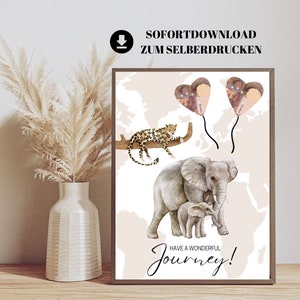 Regalo de dinero Safari de viaje por África | Fondo de viajes África | Regalo de despedida de África | Fondo de vacaciones África para imprimir usted mismo | PDF