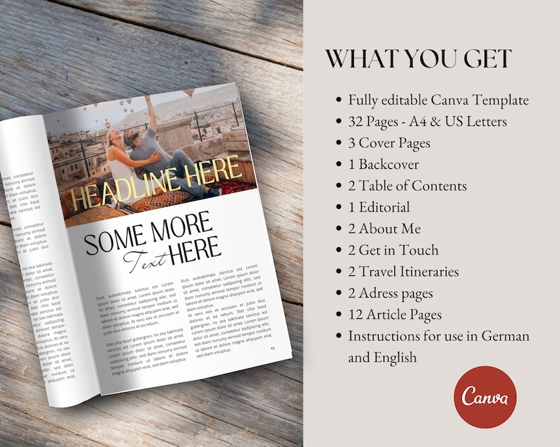 Canva Travel Guide template