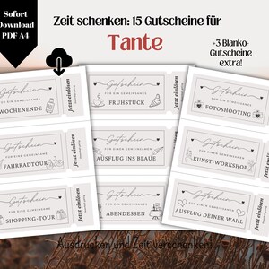 Gift for aunt from niece and nephew | Voucher PDF | Time instead of stuff vouchers | Give a trip with aunt | Gift to print