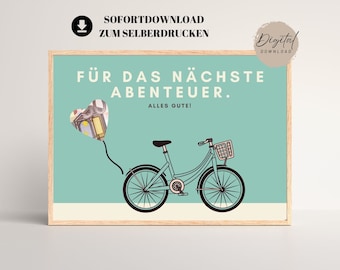 Vélo cadeau en espèces | Cadeau pour les cyclistes | Cadeau d'anniversaire vélo | Téléchargement instantané pour auto-impression