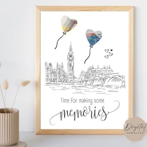 Cash gift London | Travel fund London | London voucher | printable template for DIY cash gift