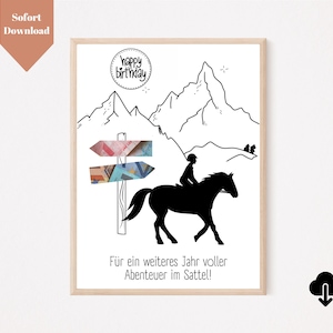 Cash gift for riders | PDF A4 template | Cash gift for riding | Cash gift for riding lessons | Gift for horse lovers | Instant print