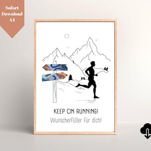 Geldgeschenk Jogger | Geschenk für Sportler | Geburtstagsgeschenk Joggen | Vorlage zum Selberdrucken PDF A4 | Geschenk Sport und Fitness