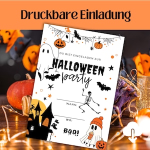 Halloween Party Invitation Card to Print PDF Download | Halloween Party Invitation Template to Fill Out | Instant Download