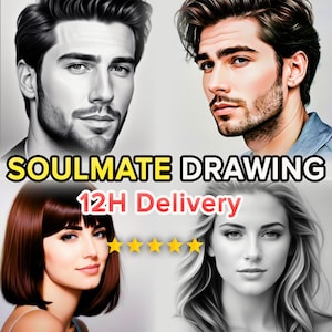 Realistic Soulmate Sketch + FREE Description | Same Day Delivery | Future Husband | Wife Psychic Prediction Drawing