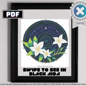 Jasmine Flowers Cross Stitch Pattern