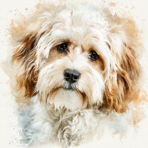 Cavapoo Watercolor Ceramic Tile | Puppy Wall Art | Gift for Cavapoo Mom