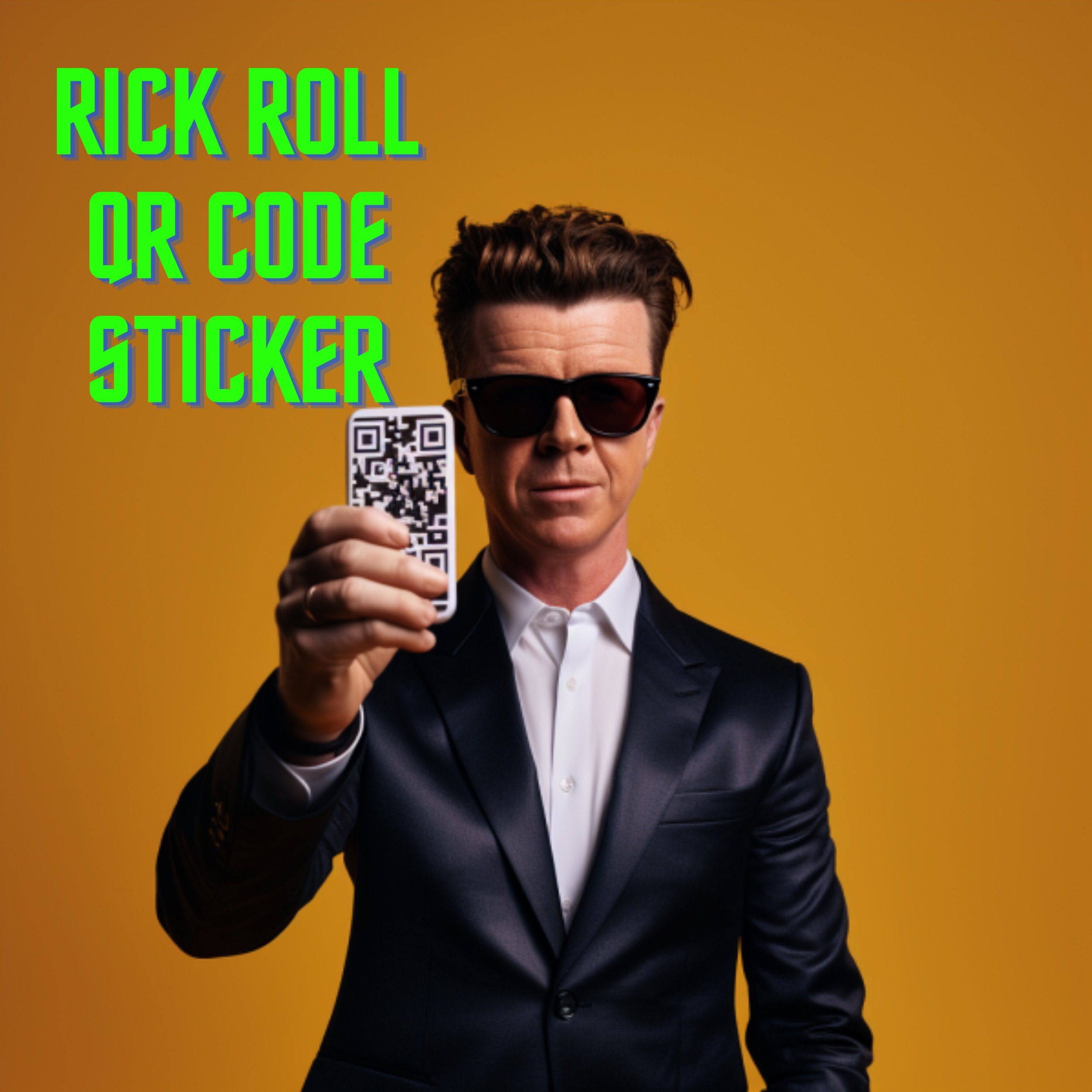 rickroll funny dQw4w9WgXcQ  Sticker for Sale by DragonJake