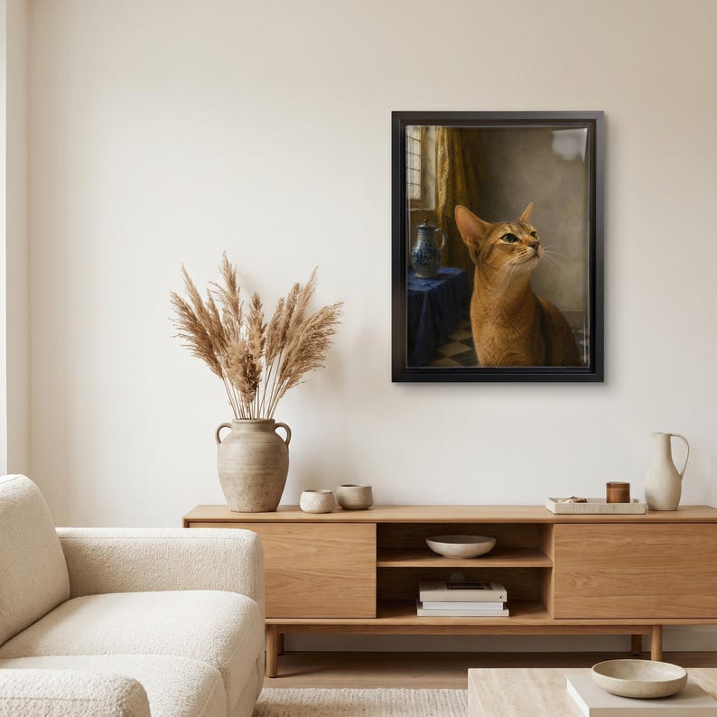 Abyssinian Vermeer Ceramic Tile | Cat Wall Art | Gift for Abyssinian ...