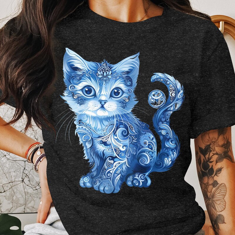 Stylust Paisley Cat White Jersey Tank Top main image 0