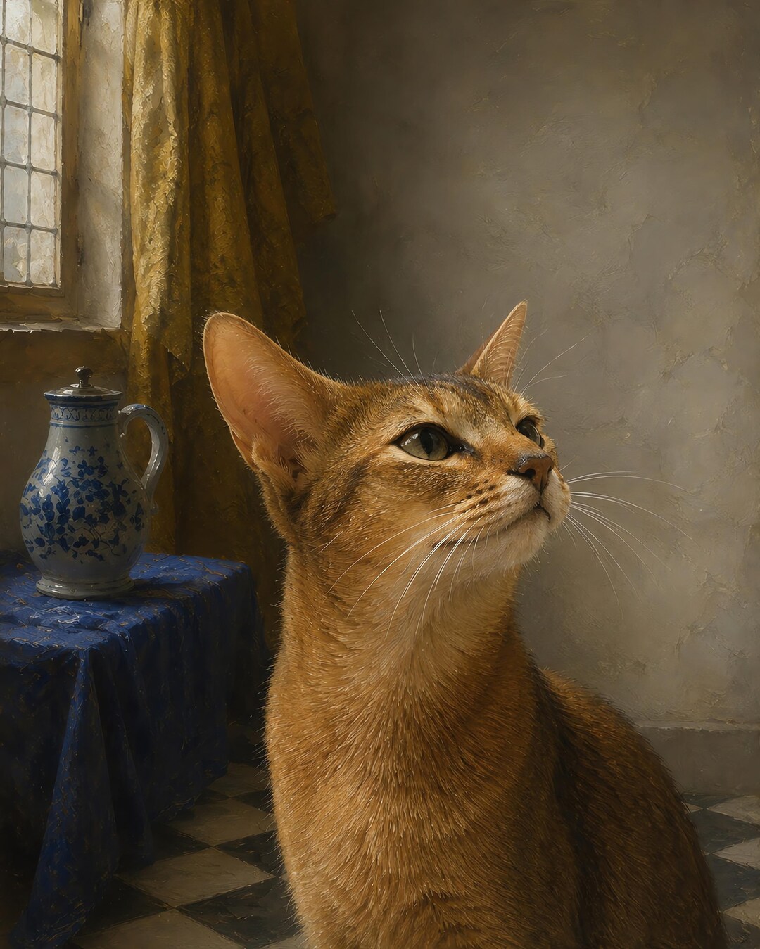 Abyssinian Vermeer Ceramic Tile | Cat Wall Art | Gift for Abyssinian ...