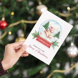 Biglietto auguri di Natale ad acquerello / Download digitale / Stampabile