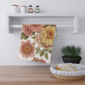Küchentuch Blumen Geschenk Oma Mama Schwester, Vintage