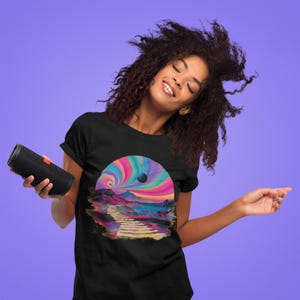 Cosmic Mirage | Trippy Desert Dream T-Shirt | Unisex Psychedelic Graphic Tee | Surreal Retro Vaporwave Aesthetic