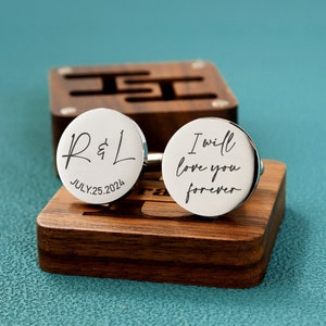 Personalized Cufflinks, Custom Cufflinks for Groom Cufflink, Wedding Day Gift, Father's Day gift, Grooms man Gifts, Anniversary Gift for Men