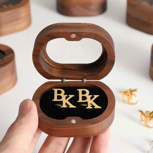 Personalized Groomsmen Gifts, Custom Initial Cufflinks, Groomsmen Proposal, Cufflinks for Groom, Father, Best Man Proposal, Wedding Gift
