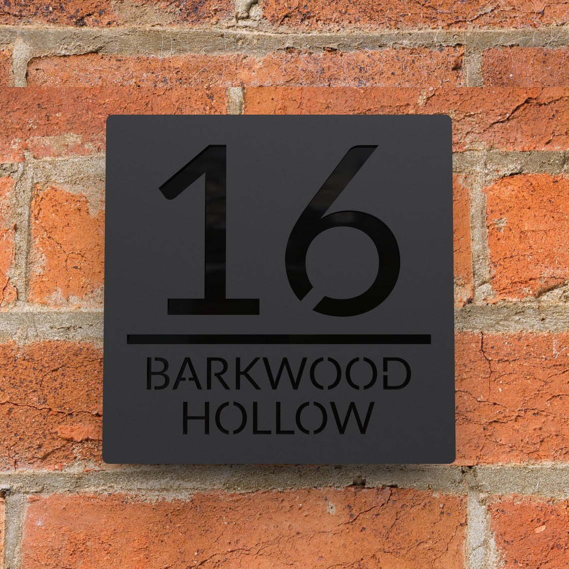 Laser Cut House Signs Numbers Matt Black Acrylic Plaque With Etsy
