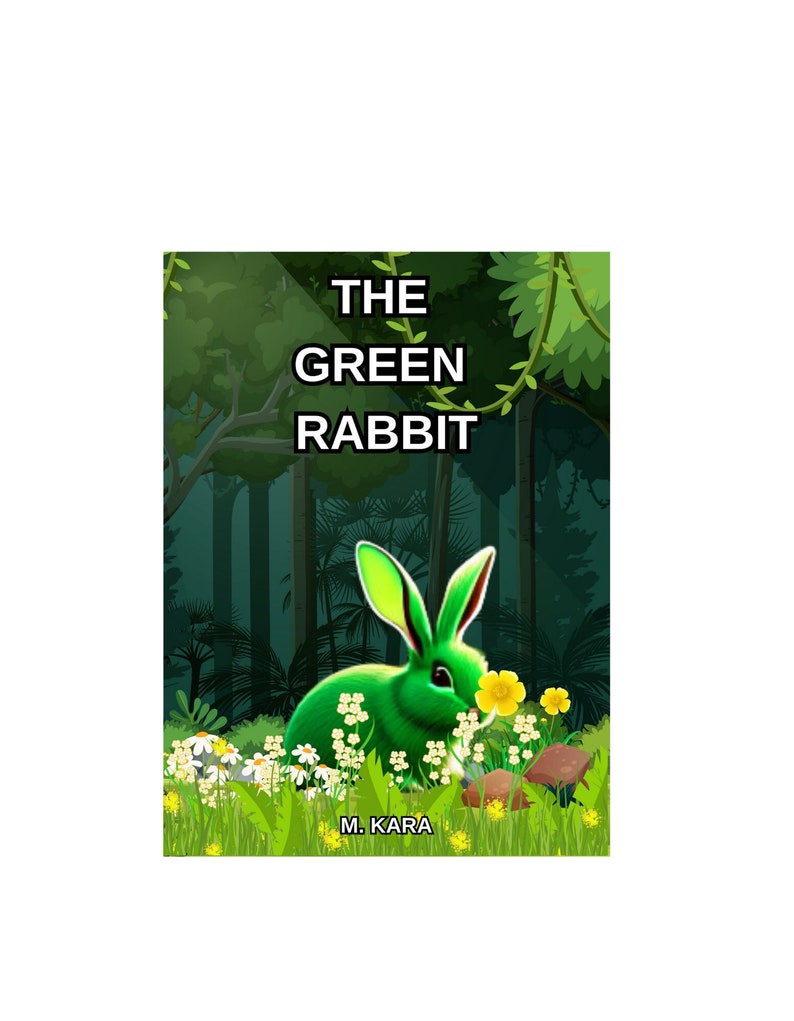 The Green Rabbit, Children's Digital Book,Storybook, PDF/Printing Download, Bed Time Tale, Educational/Fun 4-10 Age, Kids Reading zdjęcie 1